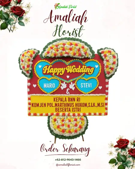 Papan Bunga Pernikahan Mudung Laut